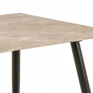 Actona Jedálenský stôl Wicklow 140 cm hnedý mramor/čierny