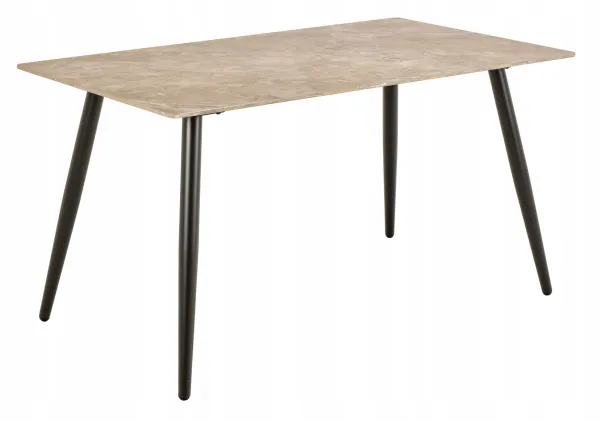 Actona Jedálenský stôl Wicklow 140 cm hnedý mramor/čierny