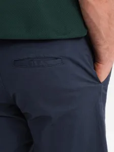 Pánske štýlové kraťasy chinos- tmavomodré