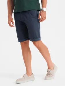 Pánske štýlové kraťasy chinos- tmavomodré