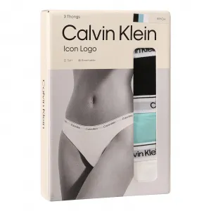 3PACK dámske tangá Calvin Klein viacfarebná (QD5209E-WAC) S