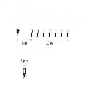 EMOS Vánoční LED světelný řetěz s časovačem Spirit 1800 cm vícebarevný
