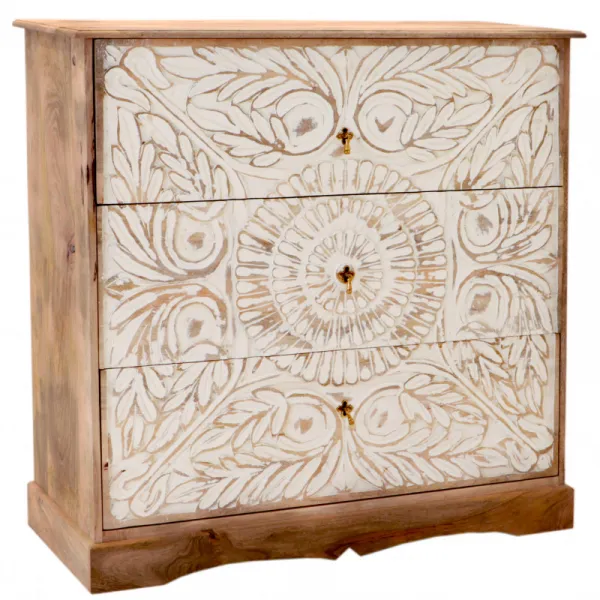 indickynabytok.sk - Komoda Sita 115x115x45 indický masív mango