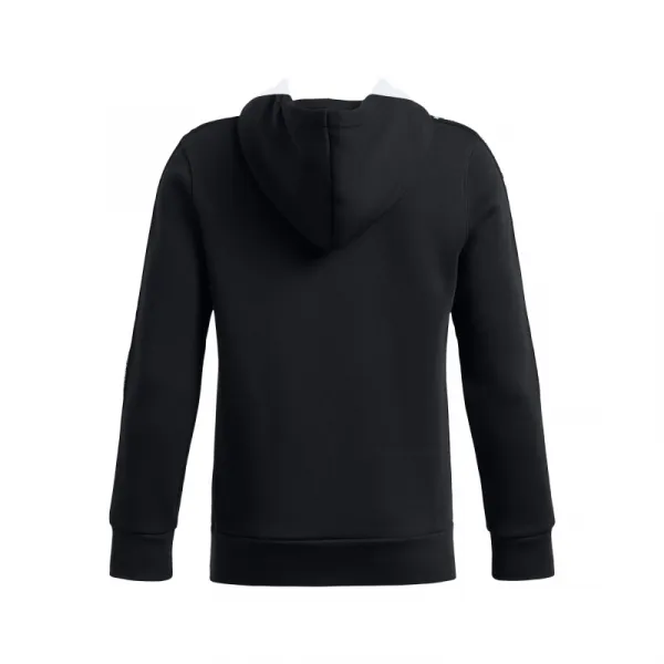 Chlapčenská zateplená mikina s kapucňou UNDER ARMOUR B Icon Flc HD Taping-BLK