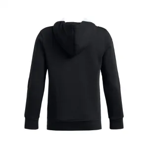 Chlapčenská zateplená mikina s kapucňou UNDER ARMOUR B Icon Flc HD Taping-BLK
