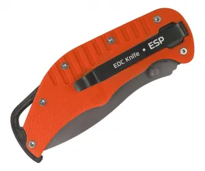 Nôž ESP EK-OB-01-S, kombinované ostrie čepele, oranžovo-čierny
