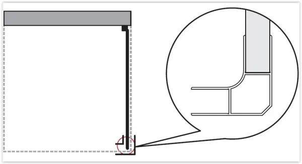 FORTE - Sprchová zástena ANTA FISSA CC - Farba rámu - Biela, Rozmer A - 100 cm, Výplň - Polystyrol 2,2 mm (acrilico) BSAFI10CCP