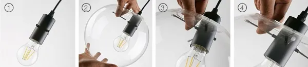 Stropné svietidlo TooLight Lassi 25 cm čierne