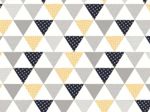 Bavlnené obliečky GEOMETRIA - SIVÁ na jednolôžko