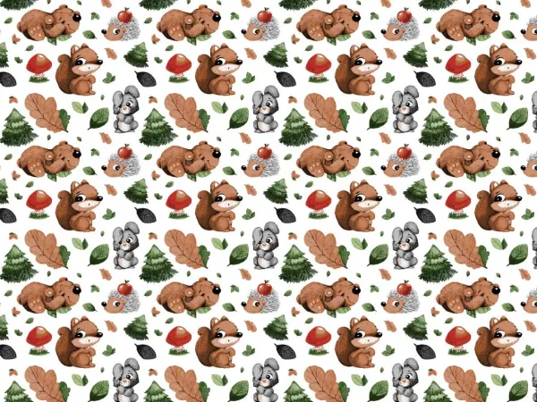 Bavlnené obliečky VEVERIČKY do detskej izby Zvoľte rozmer: 90x130 / 40x60