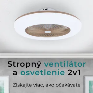 Noaton 11055G Callisto, zlatá, stropný ventilátor so svetlom