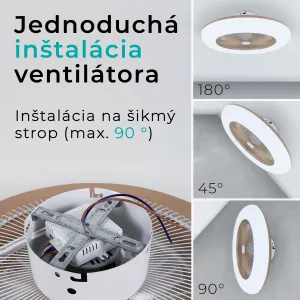 Noaton 11055G Callisto, zlatá, stropný ventilátor so svetlom