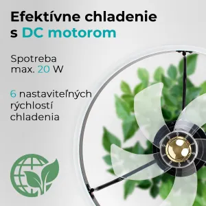 Noaton 16050B Atria, čierna, stropný ventilátor so svetlom