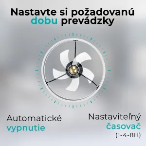 Noaton 16050B Atria, čierna, stropný ventilátor so svetlom