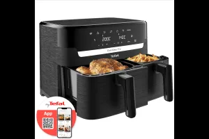 Teplovzdušná fritéza Tefal Dual Easy Fry EY901N10 Čierna