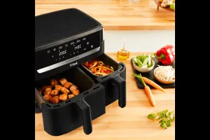 Teplovzdušná fritéza Tefal Dual Easy Fry EY901N10 Čierna