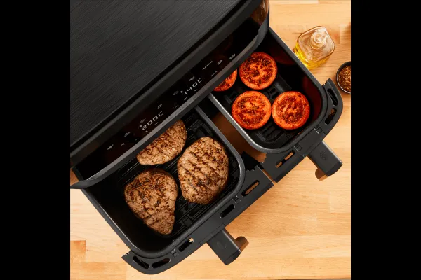 Teplovzdušná fritéza Tefal Dual Easy Fry EY901N10 Čierna
