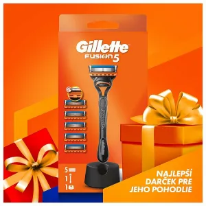 Gillette Fusion5 Holiaci Strojček pre Mužov, 1 Holiaci Strojček, 5 Náhradných Holiacich Hlavíc 1bal.