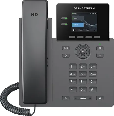 Grandstream GRP2610P SIP telefon, 2 linky, 8 VPK, barevný LCD, 2 SIP účty, PoE
