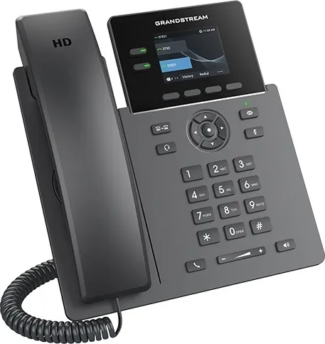 Grandstream GRP2610P SIP telefon, 2 linky, 8 VPK, barevný LCD, 2 SIP účty, PoE