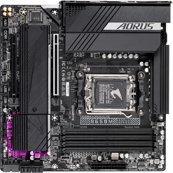Gigabyte AORUS B650M ELITE, AMD B650, AM5, 4xDDR5, mATX
