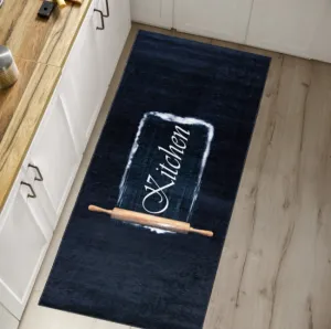 Protišmykový koberec / behúň 20320 KITCHEN čierny