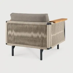 Záhradné kreslo Corbey outdoor, čierna/tm. sivá - Ethnicraft