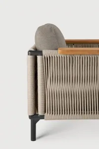 Záhradné kreslo Corbey outdoor, čierna/tm. sivá - Ethnicraft