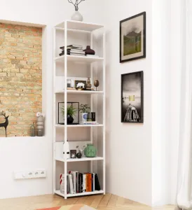 Ak furniture Regál Barna 50 cm bílý