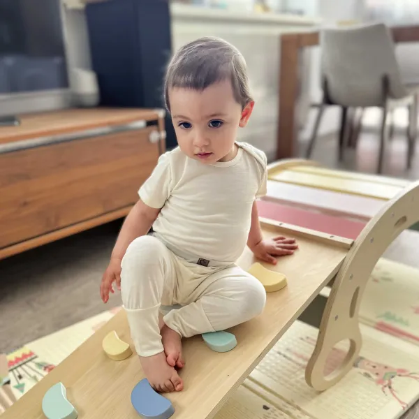Letné merino body ( +spodky ) pre bábätká – rôzne farby | MOYO Farba: Ecru, Veľkosť: 80/86