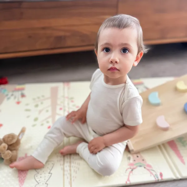 Letné merino body ( +spodky ) pre bábätká – rôzne farby | MOYO Farba: Khaki, Veľkosť: 80/86