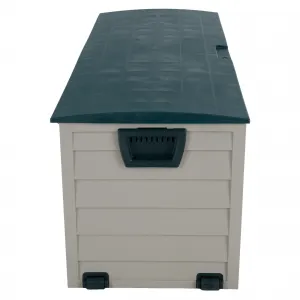 Záhradný úložný box, sivá/zelená, KORTEZ
