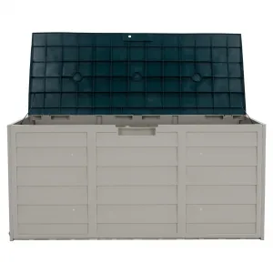 Záhradný úložný box, sivá/zelená, KORTEZ