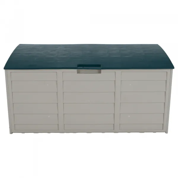 Záhradný úložný box, sivá/zelená, KORTEZ