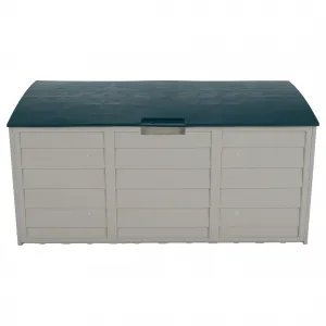 Záhradný úložný box, sivá/zelená, KORTEZ