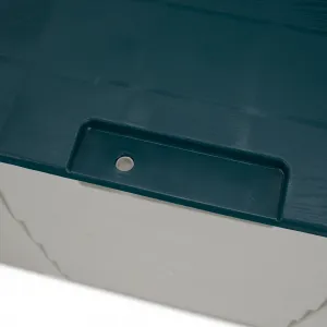 Záhradný úložný box, sivá/zelená, KORTEZ