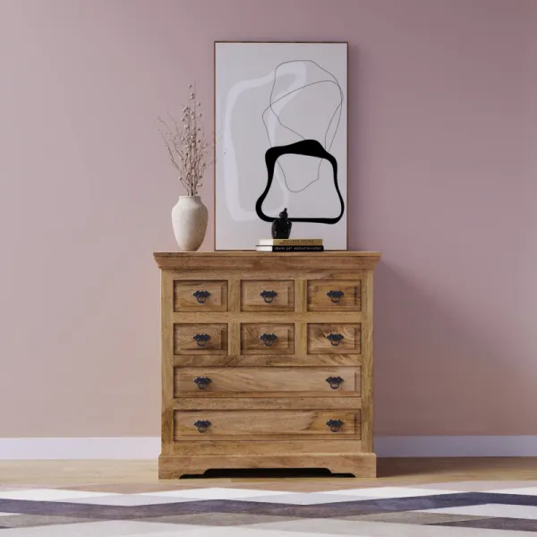 indickynabytok.sk - Komoda Guru 90x90x45 indický masív mango