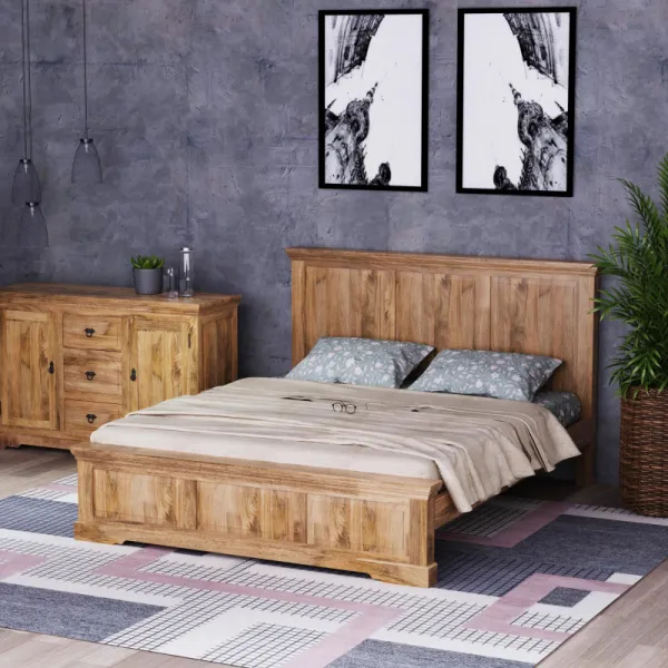 indickynabytok.sk - Posteľ Guru 180x200 indický masív mango