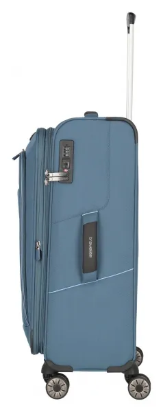 Stredný kufor na kolieskach Travelite Skaii 4w M Blue