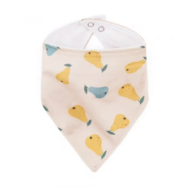 PETITE&MARS Podbradník bandana Luke 2 ks Beige Pears&Intense Ochre 3m+