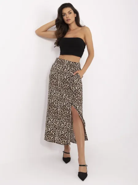 Skirt-D73771M50222B-brown