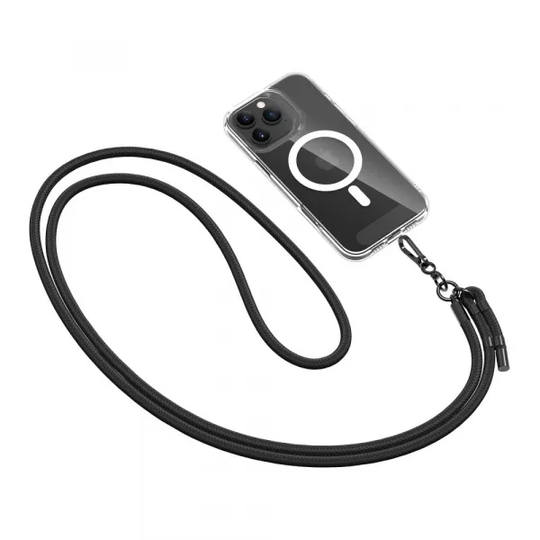 Tech-Protect Rope Strap šnúrka na mobil, čierna