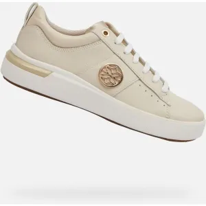 Cream women's sneakers Geox Dalyla - Women's