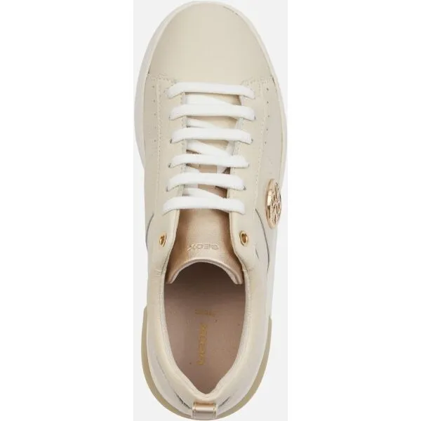 Cream women's sneakers Geox Dalyla - Women's