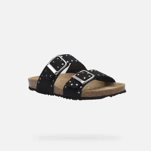 Black women's slippers Geox Brionia R - Women's