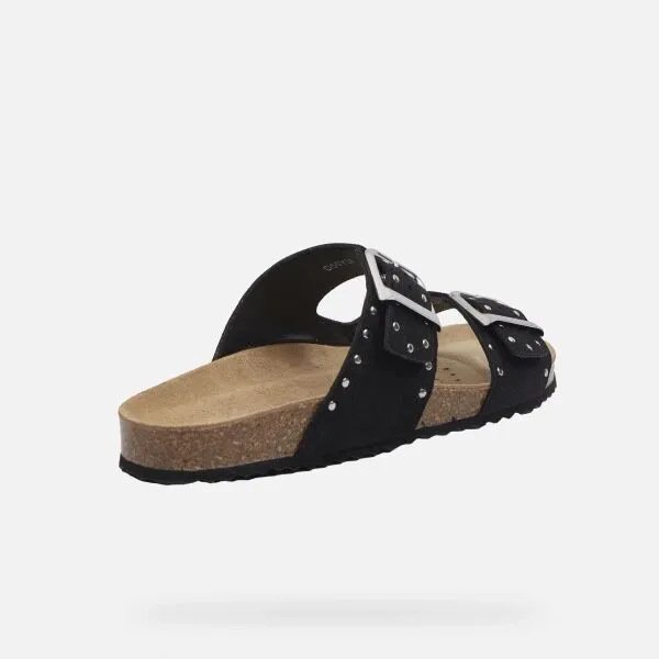 Black women's slippers Geox Brionia R - Women's