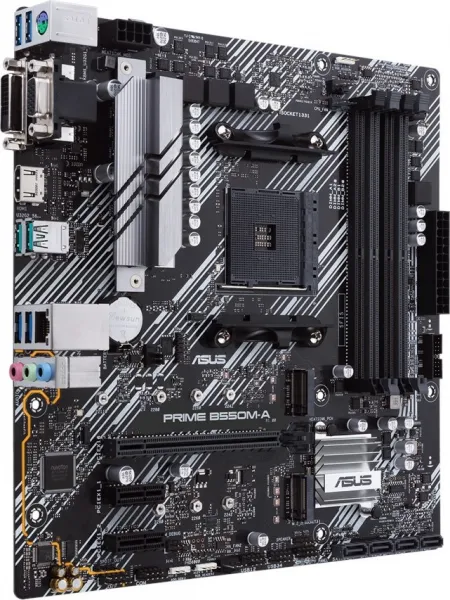 ASUS MB Sc AM4 PRIME B550M-A, AMD B550, 4xDDR4, 1xHDMI, 1xDVI, 1xVGA, mATX