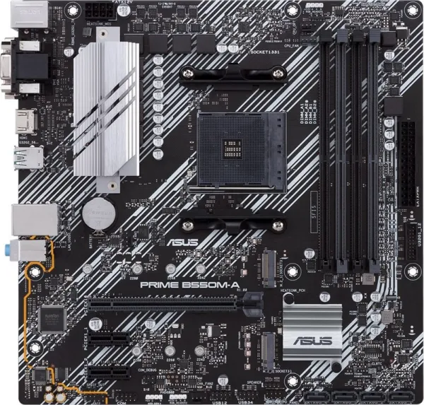 ASUS MB Sc AM4 PRIME B550M-A, AMD B550, 4xDDR4, 1xHDMI, 1xDVI, 1xVGA, mATX