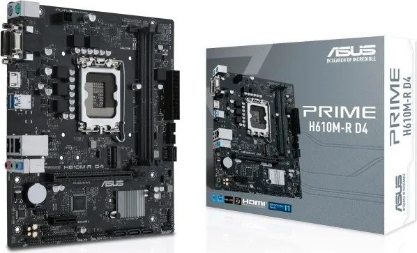 ASUS MB Sc LGA1700 PRIME H610M-R D4-SI, Intel H610, 2xDDR4, 1xHDMI, 1xDVI, 1xVGA, mATX