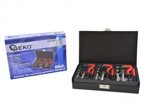 GEKO G02789 – 88-dielna sada na opravu závitov M6–M10